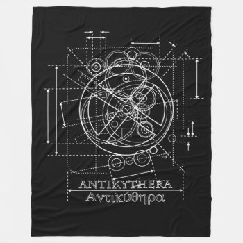 Antikythera Mechanism Drawing Fleece Blanket by Ars_Brevis at Zazzle