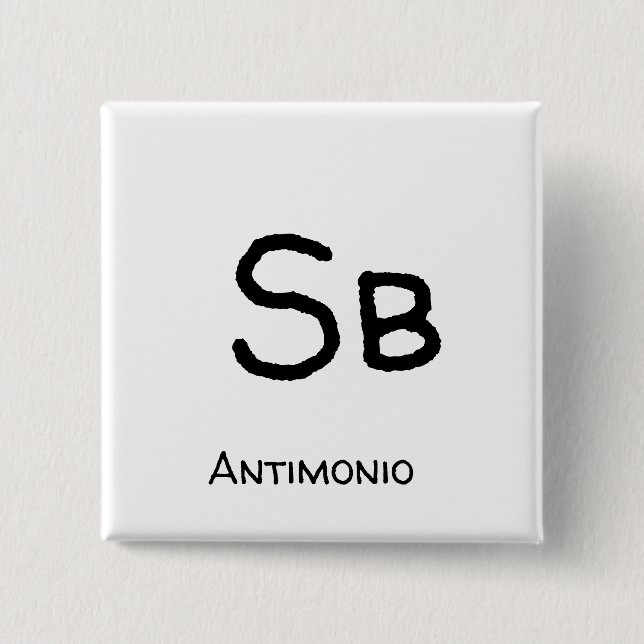 Antimonio - Sb Pinback Button (Front)