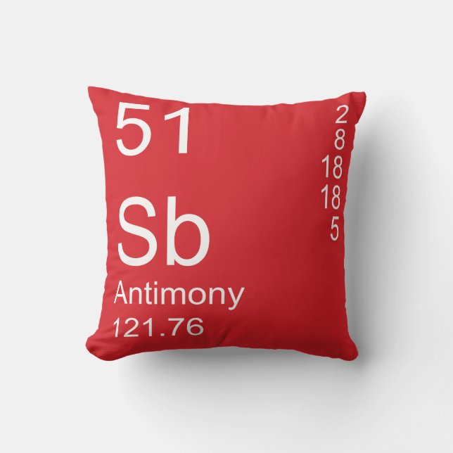 Antimony Throw Pillow (Front)