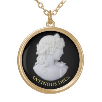 Antinous The God Of Rome And Hadrian's Favorite - Gold Plated Necklace by bebebelle at Zazzle