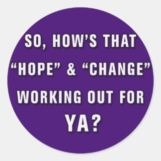 AntiObama "Hope" and "Change" Sticker