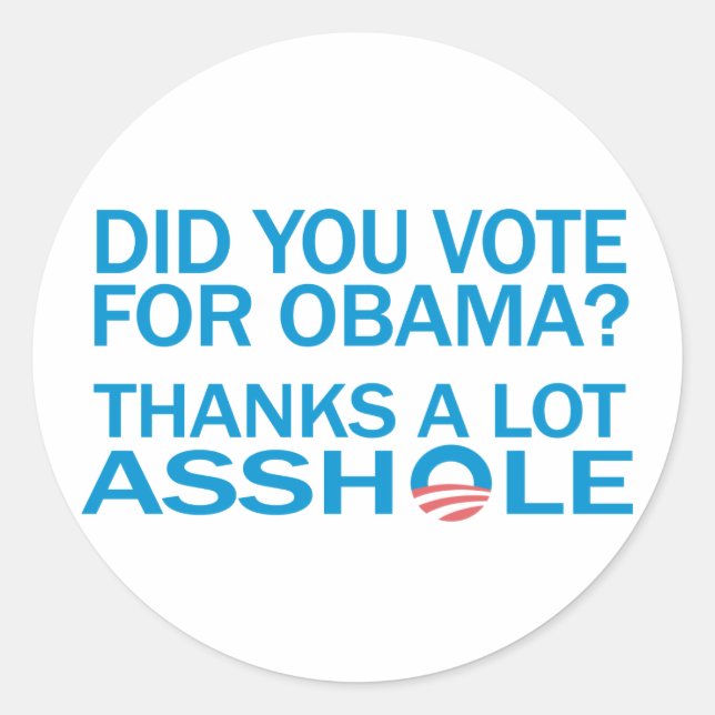 AntiObama Sticker (Front)