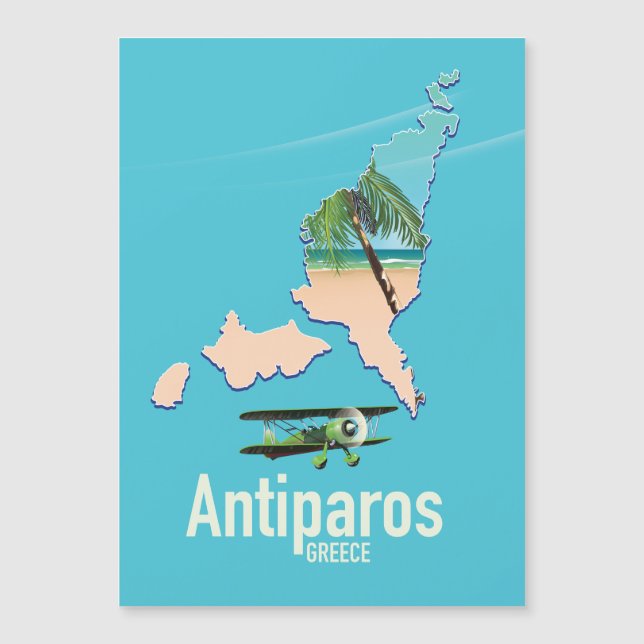 Antiparos Greece travel map (Front)