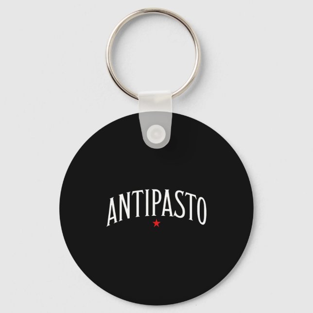 Antipasto, Italian Food Lover Foodie  Keychain (Front)
