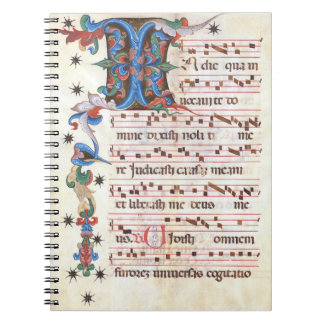 Antiphon Gregoriant Chant Medieval Manuscript Notebook