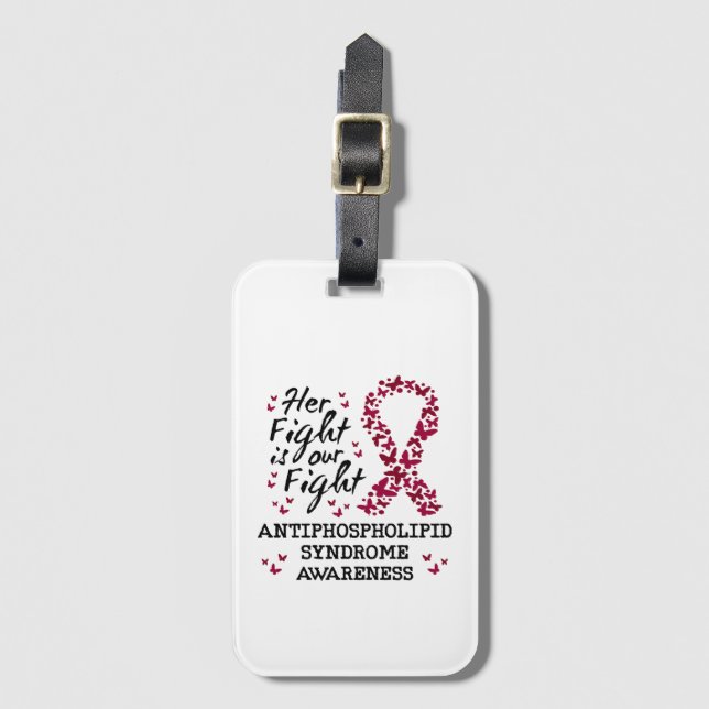 Antiphospholipid syndrome Awareness Luggage Tag (Front Vertical)