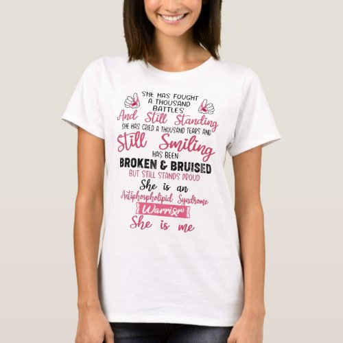 Antiphospholipid Syndrome Awareness Ribbon Support T_Shirt