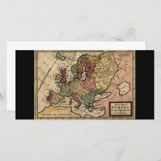 Antiquarian 1721 Map of Europe by Herman Moll (Front/Back)