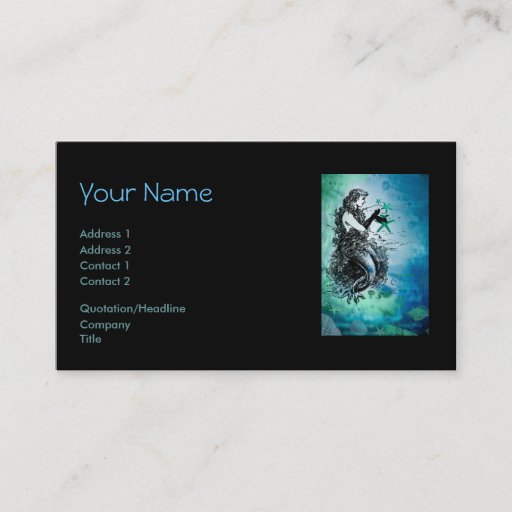 Customizable Antiquarian Mermaid Whimsical Business Cards