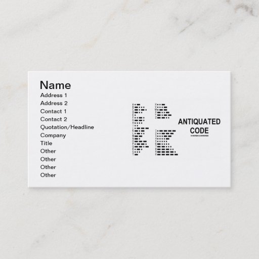 Customizable Antiquated Code (International Morse Code) Business Card