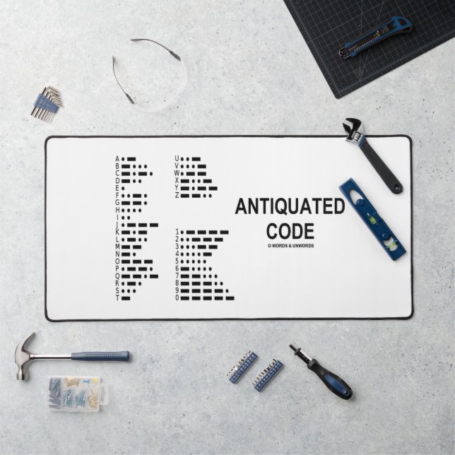 Antiquated Code International Morse Code Humor Desk Mat (Workstation)