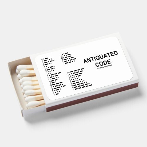 Antiquated Code International Morse Code Humor Matchboxes