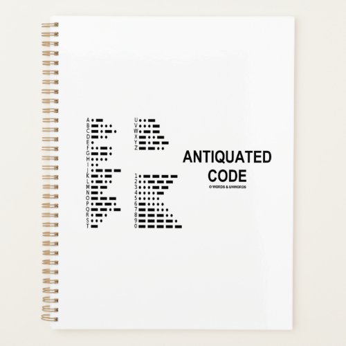 Antiquated Code International Morse Code Humor Planner