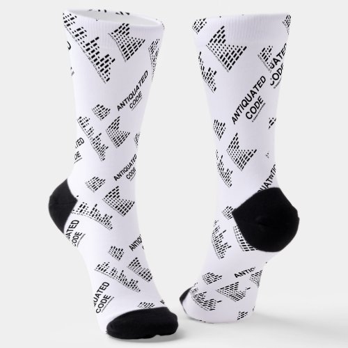 Antiquated Code International Morse Code Humor Socks