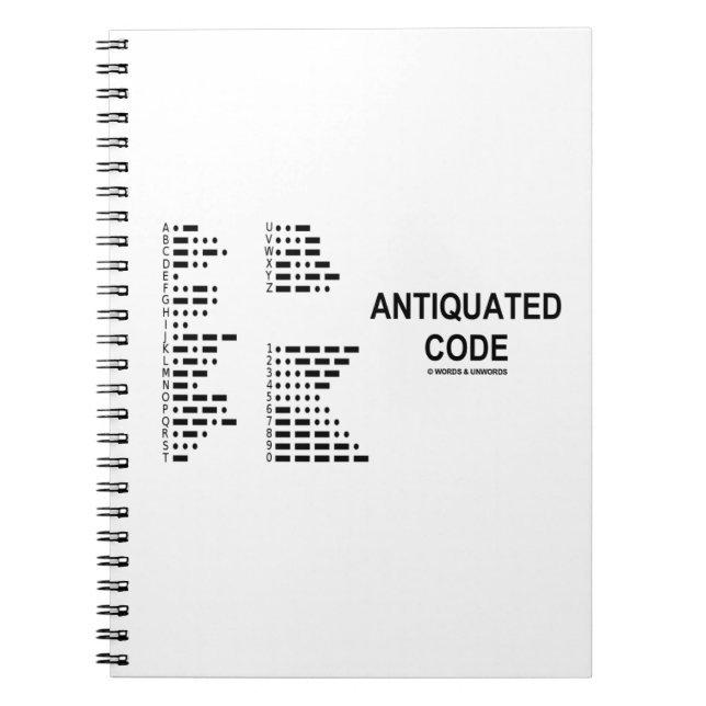 Antiquated Code (International Morse Code) Notebook (Front)