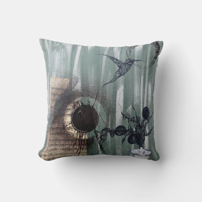 Antiquated Specter Throw Pillow (Front)