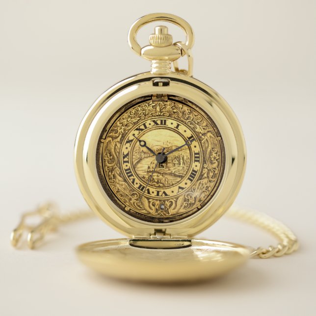 Antique 1665 Henry Jones print Pocket Watch (Inside)