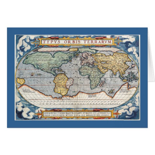 Antique 16th Century World Map (Front Horizontal)
