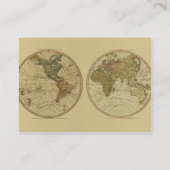 Antique 1786 World Map by William Faden Business Card (Back)