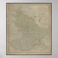 Antique 1799 Map of Silesia & Moravia, Historical 