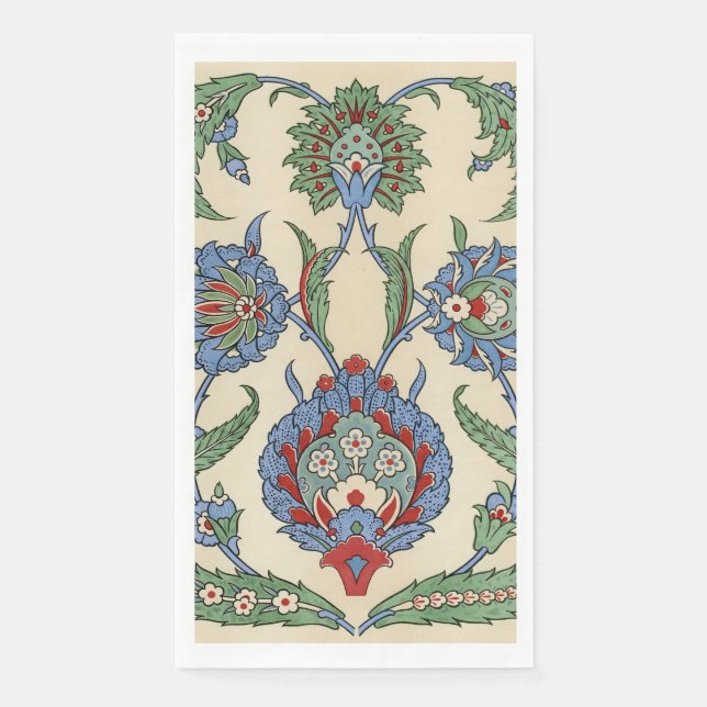 Antique 1885 Flower &  Leaves Pattern Paper Guest Towels (Front)