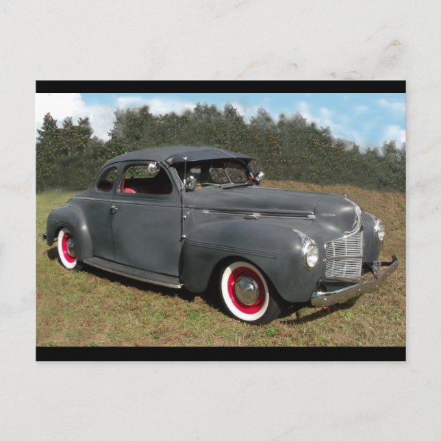 Antique 1939 Dodge Coupe Postcard (Front)