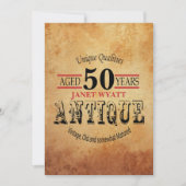Antique 50th Birthday Invitation (Front)