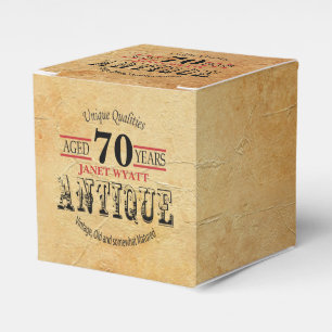 Antique 70th Birthday Design Favor Boxes