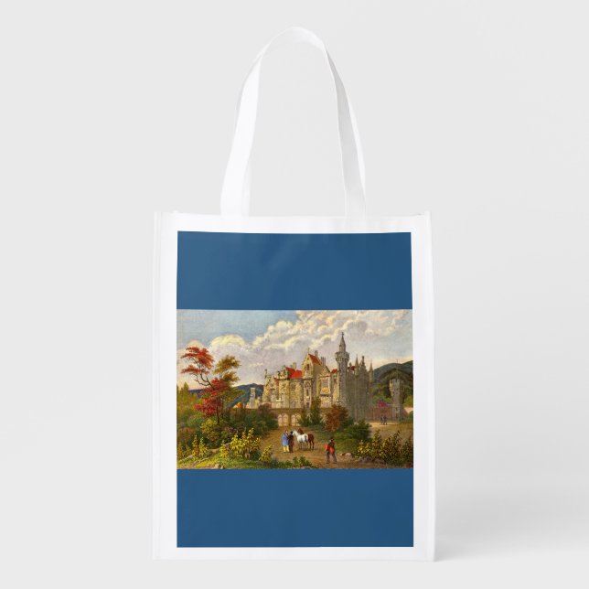 antique Abbotsford House print Grocery Bag (Front)