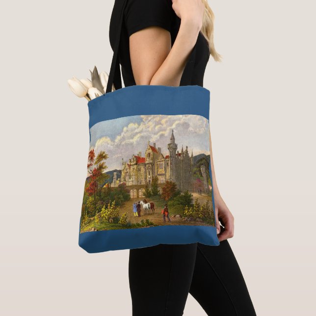 antique Abbotsford House print Tote Bag (Close Up)