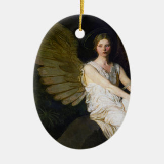 Antique Abbott Handerson Thayer Angel Painting Ceramic Ornament