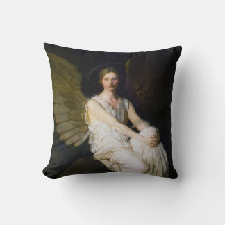 Antique Abbott Handerson Thayer Angel Painting Throw Pillow