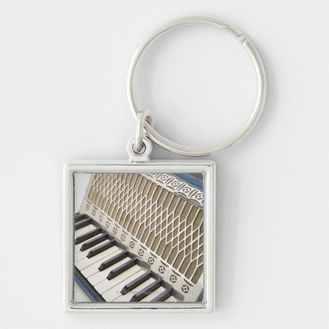 Antique Accordion Keyboard Keychain (Front)