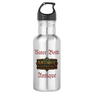 Antique Adventures Typography Art Timeless - Stainless Steel Water Bottle
