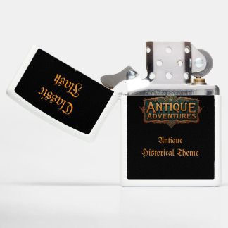 Antique Adventures Typography Art Timeless - Zippo Lighter