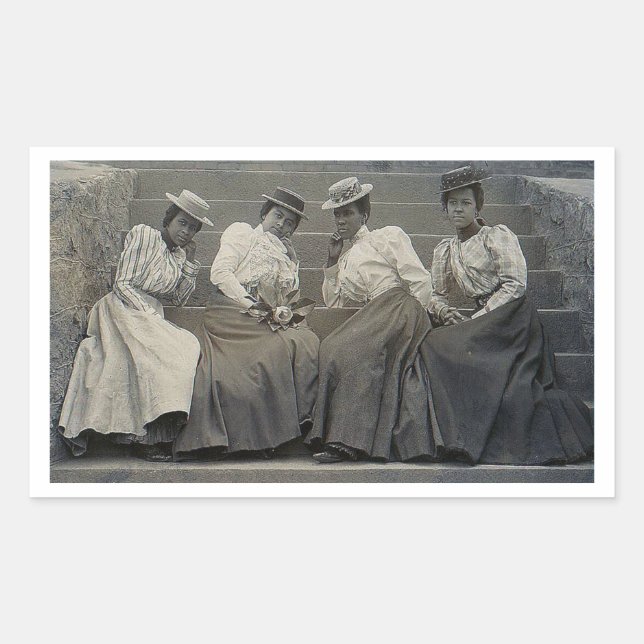 Antique African American Women Photo Rectangular Sticker (Front)