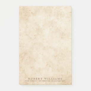 Antique aged paper vintage parchment rustic name post-it notes