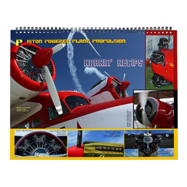 Antique Aircraft Engines Huge 2014 Calendar (Cover)