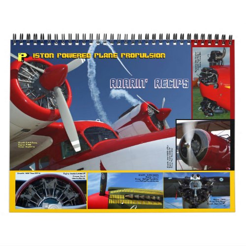 Antique Aircraft Engines standard size 2014 Calendar