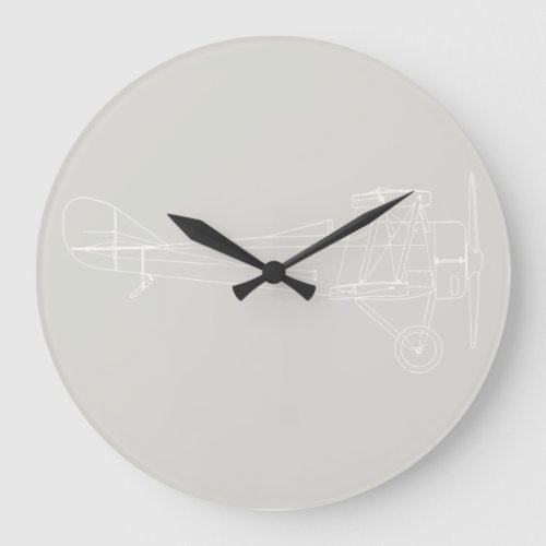 Antique Airplane Diagram Aviation Art CUSTOM COLOR Large Clock