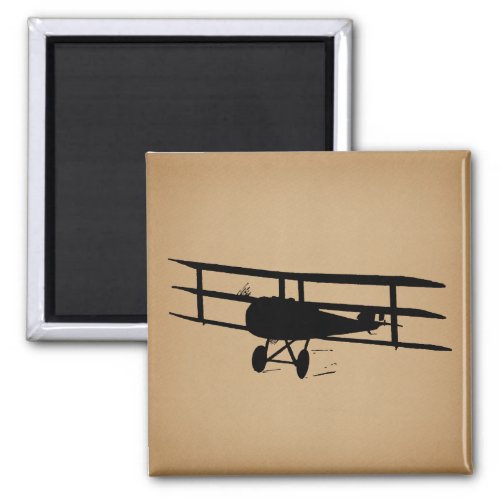 Antique Airplane Silhouette Vintage Plane Magnet