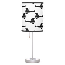 Antique Airplane Silhouettes Vintage Plane Print Table Lamp