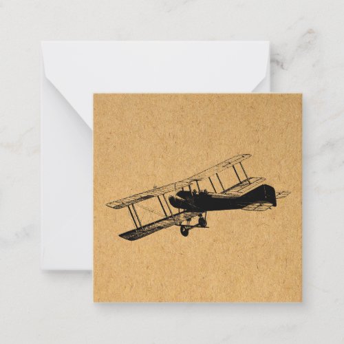 Antique Airplane Vintage Plane Aviation Art Note Card