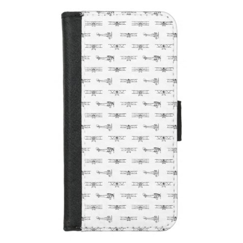 Antique Airplanes Aviation Art CUSTOM COLOR iPhone 87 Wallet Case