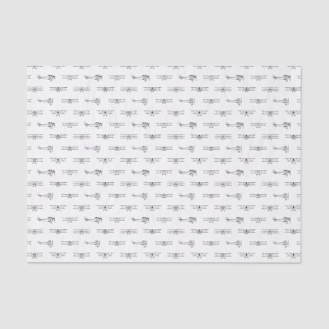 Antique Airplanes Aviation Art CUSTOM COLOR Tissue Paper (Front)