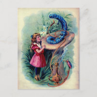 Antique Alice in Wonderland Color illustration