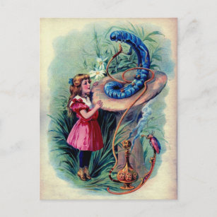 Antique Alice in Wonderland Color illustration Postcard