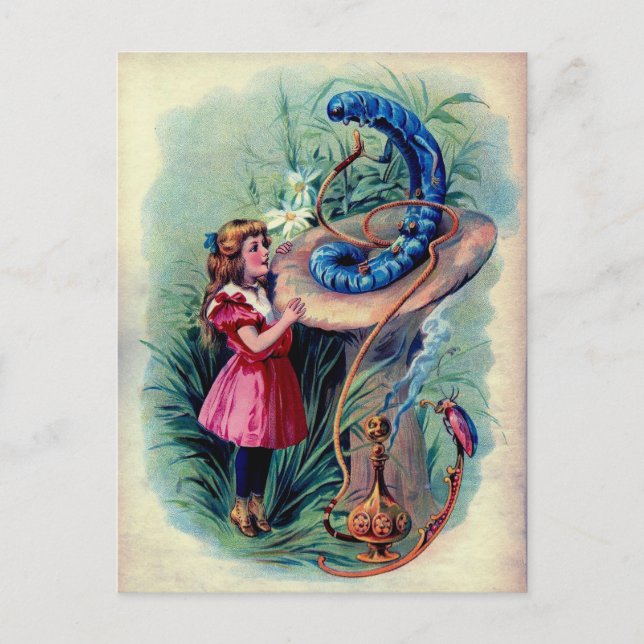 Antique Alice in Wonderland Color illustration Postcard (Front)