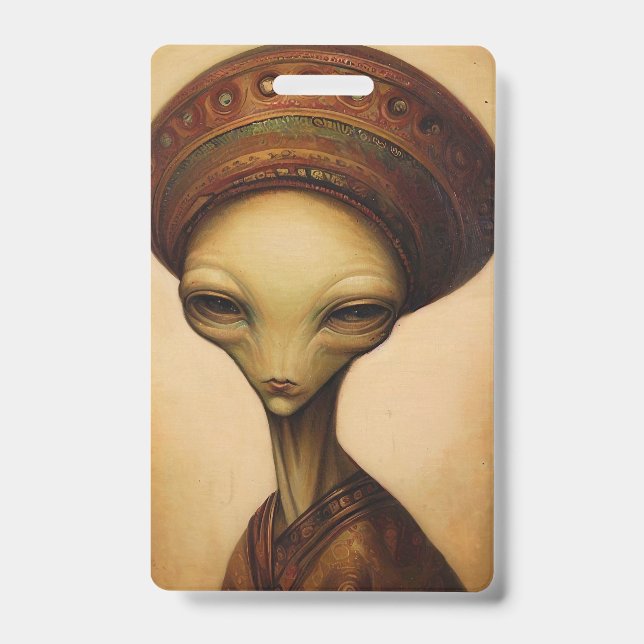 Antique Alien Portrait  Badge (Front)