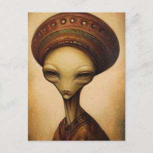 Antique Alien Portrait  Postcard